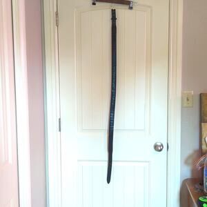 Rodney Ammons One of a Kind Custom Hand Made Black Alligator Belt Men's Sz 42.